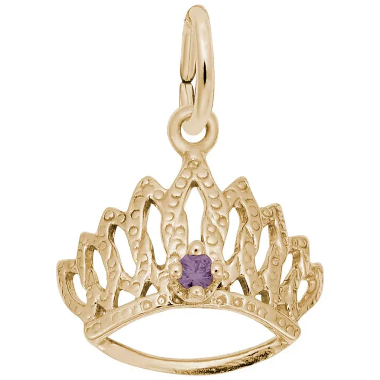 10 KT TIARA W/BIRTHSTONE-JUNE