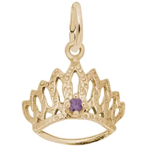 10 KT TIARA W/BIRTHSTONE-JUNE