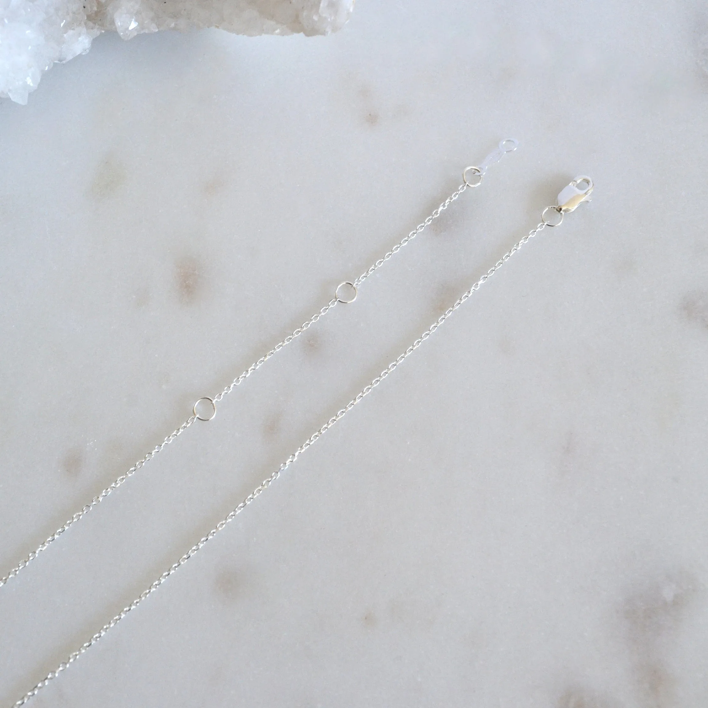 14k & Silver Moonstone Necklace
