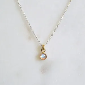 14k & Silver Moonstone Necklace