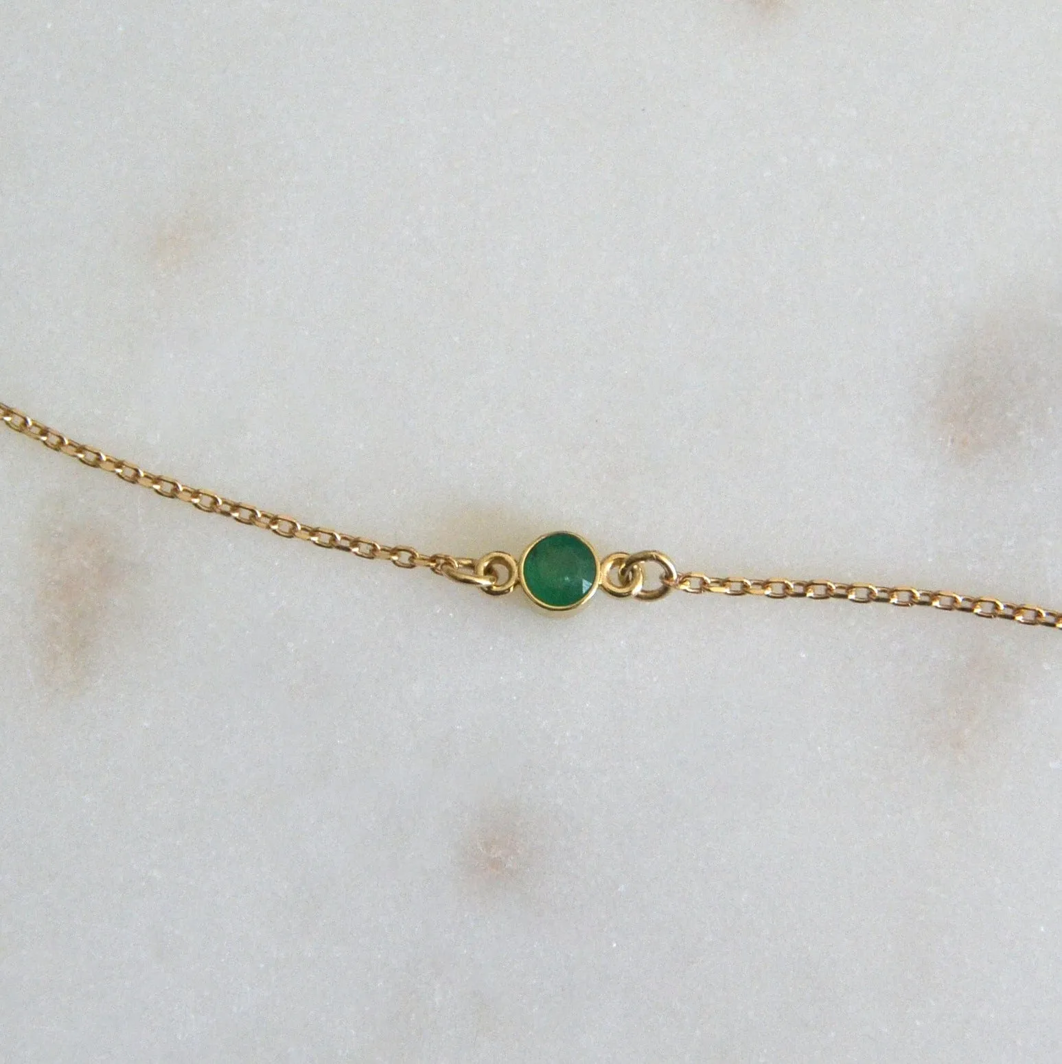 14k Emerald Bracelet
