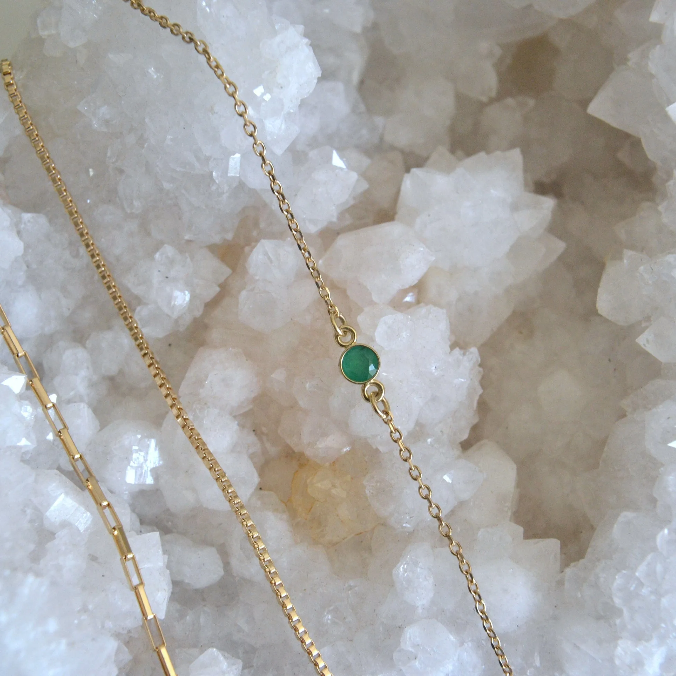 14k Emerald Bracelet