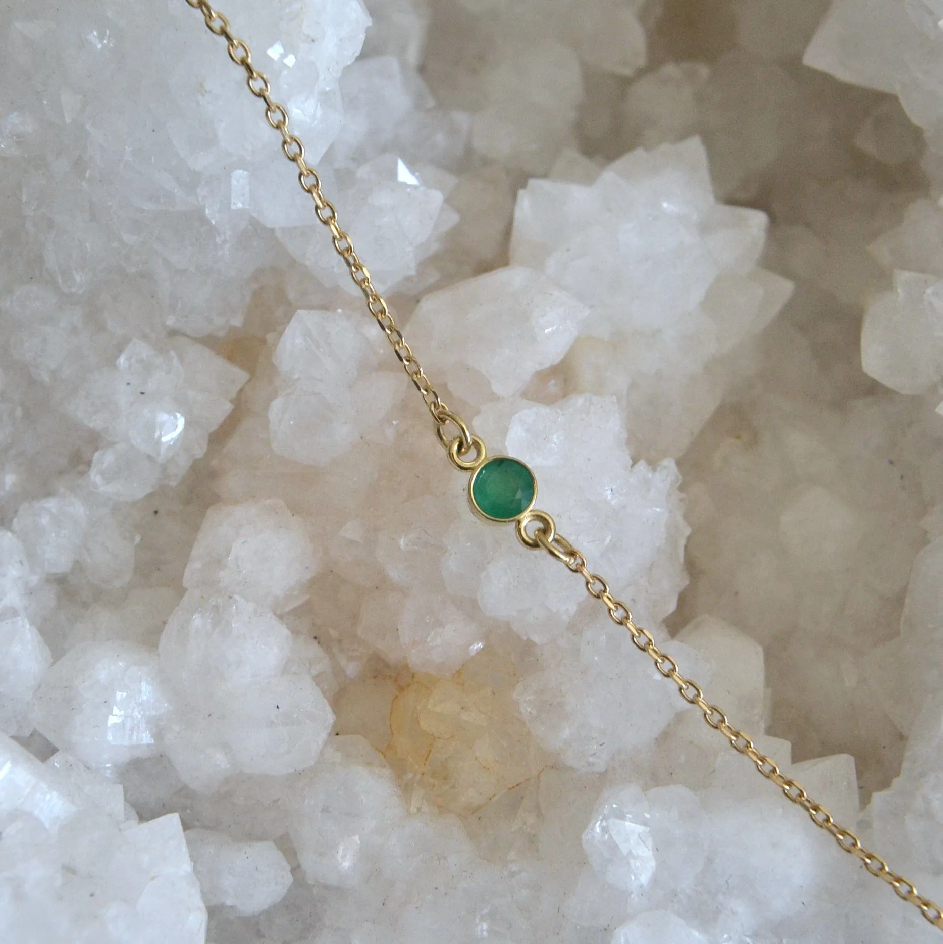 14k Emerald Bracelet