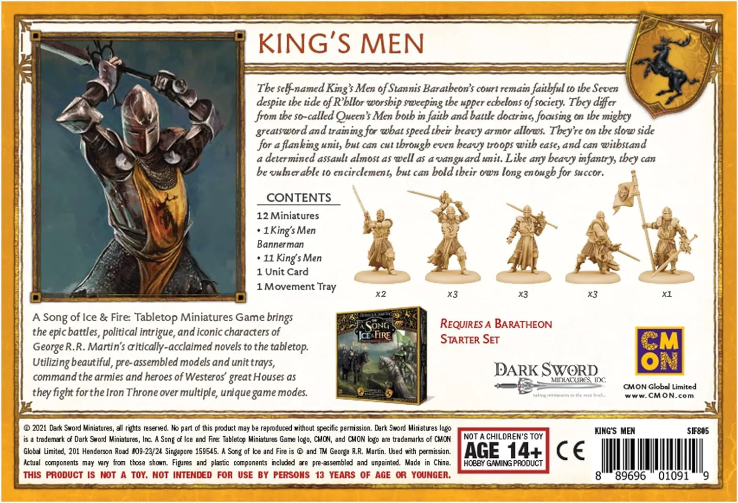 A Song of Ice and Fire Baratheon King's Men SIF805