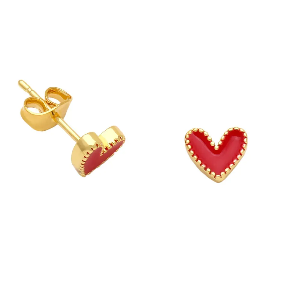 Be My Valentine Stud Heart Earrings