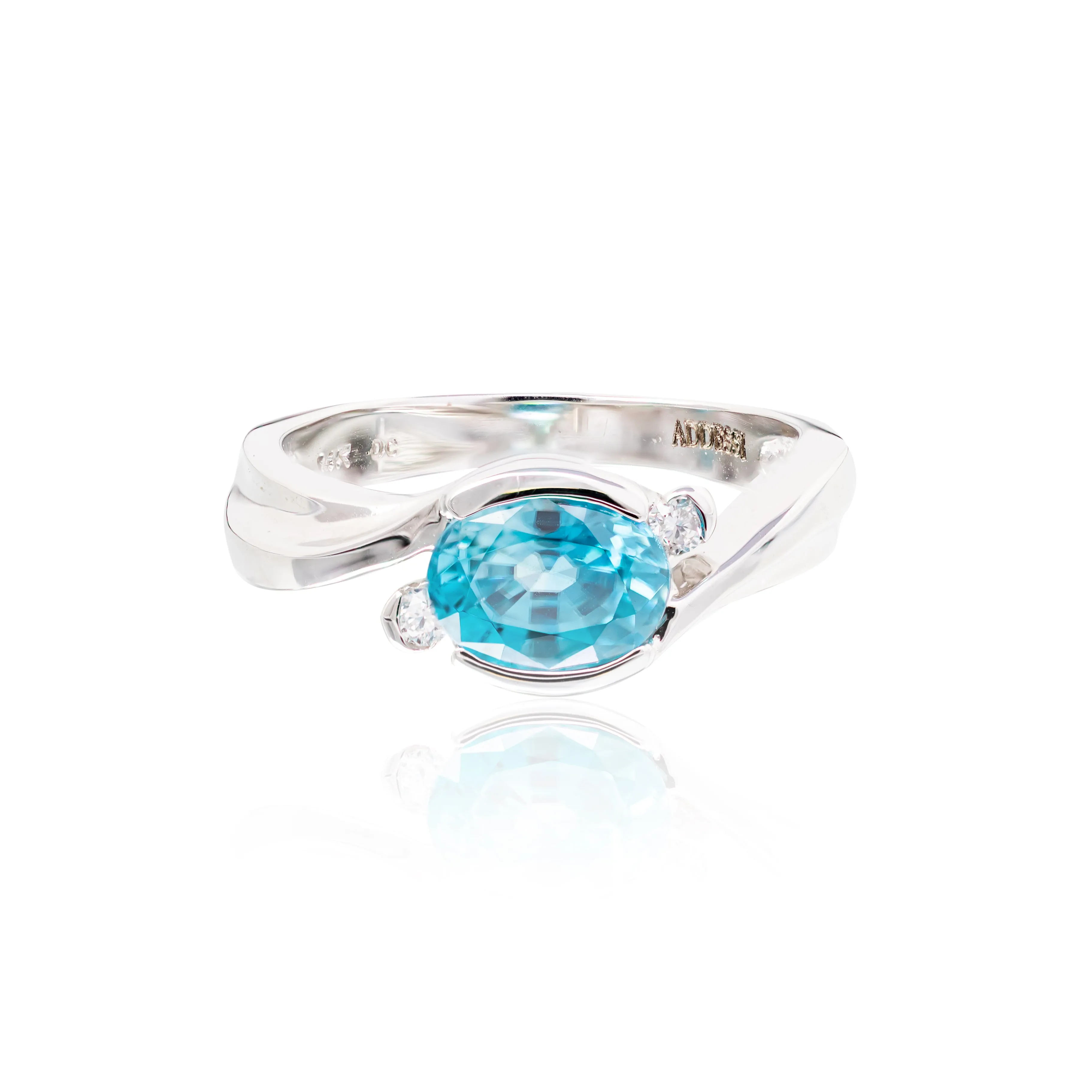 BLUE TOPAZ WITH DIAMONDS,