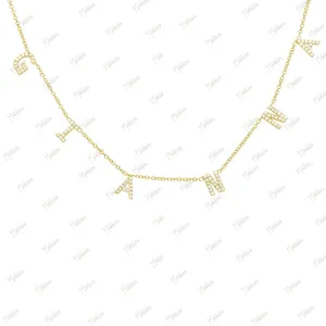Diamond G I A N N A Letter Necklace