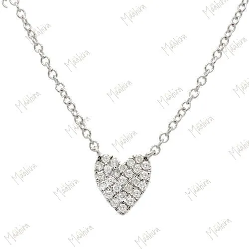 Diamond Heart Necklace 6.60x7mm