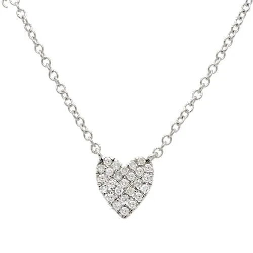 Diamond Heart Necklace 6.60x7mm