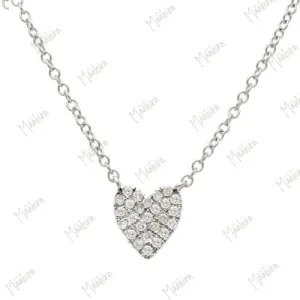 Diamond Heart Necklace 6.60x7mm
