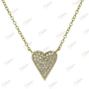 Diamond Heart Necklace 8.10x9.10mm