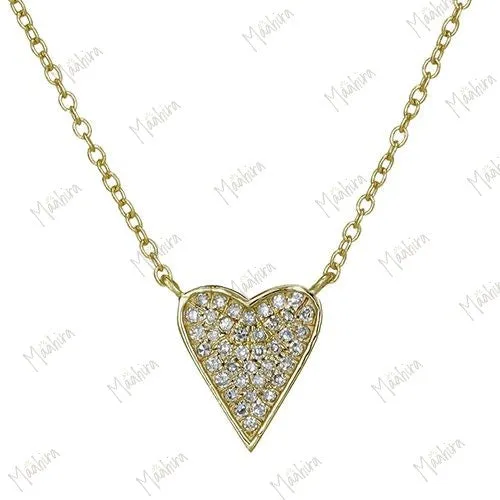 Diamond Heart Necklace 8.10x9.10mm