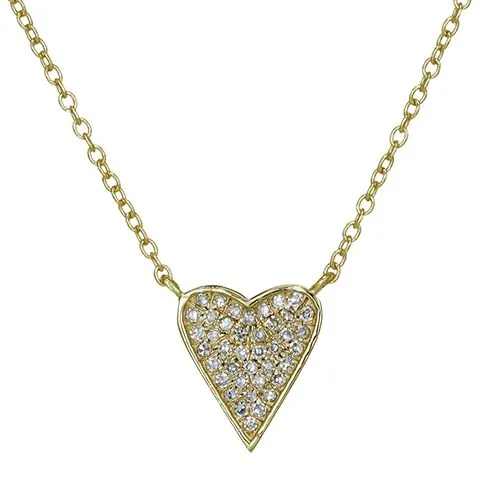 Diamond Heart Necklace 8.10x9.10mm