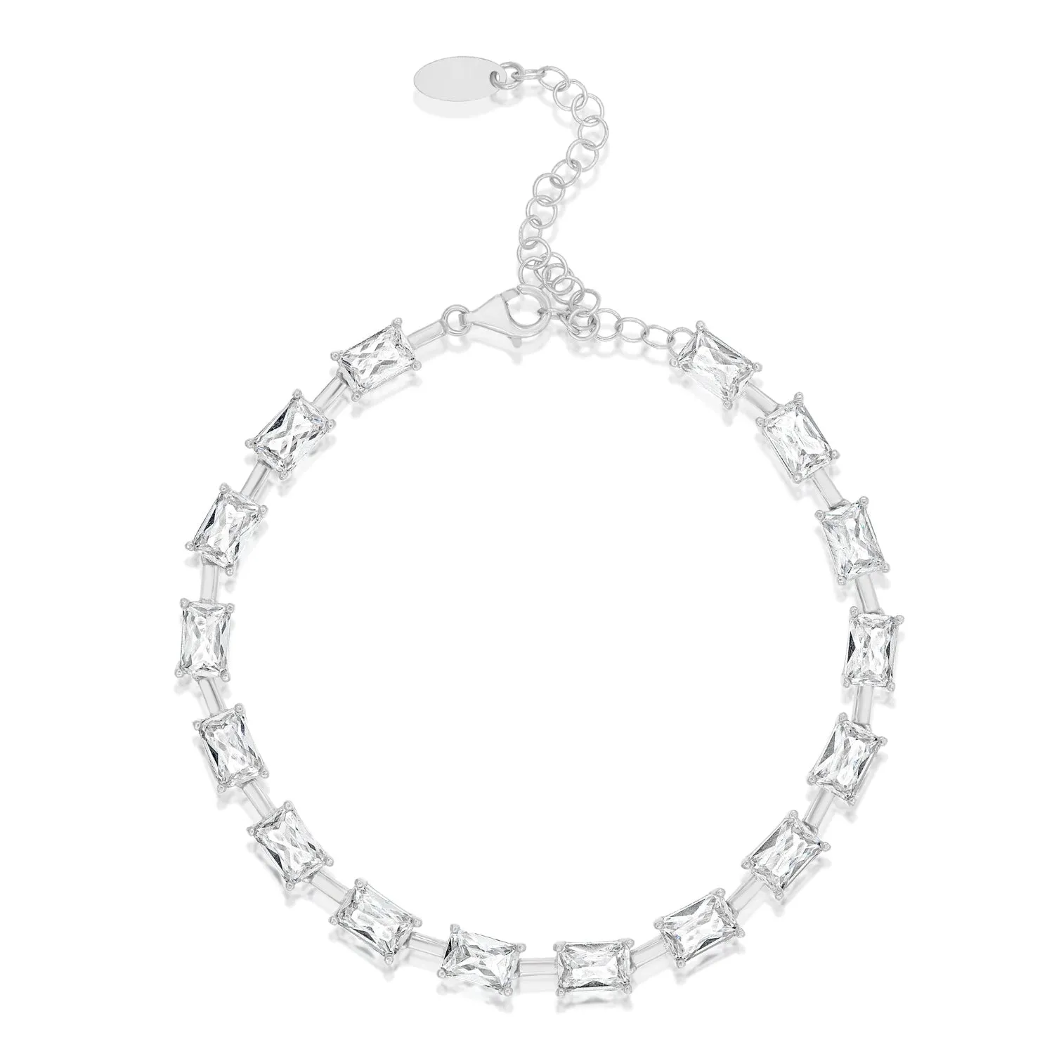Emerald Shape Bar Tennis Bracelet