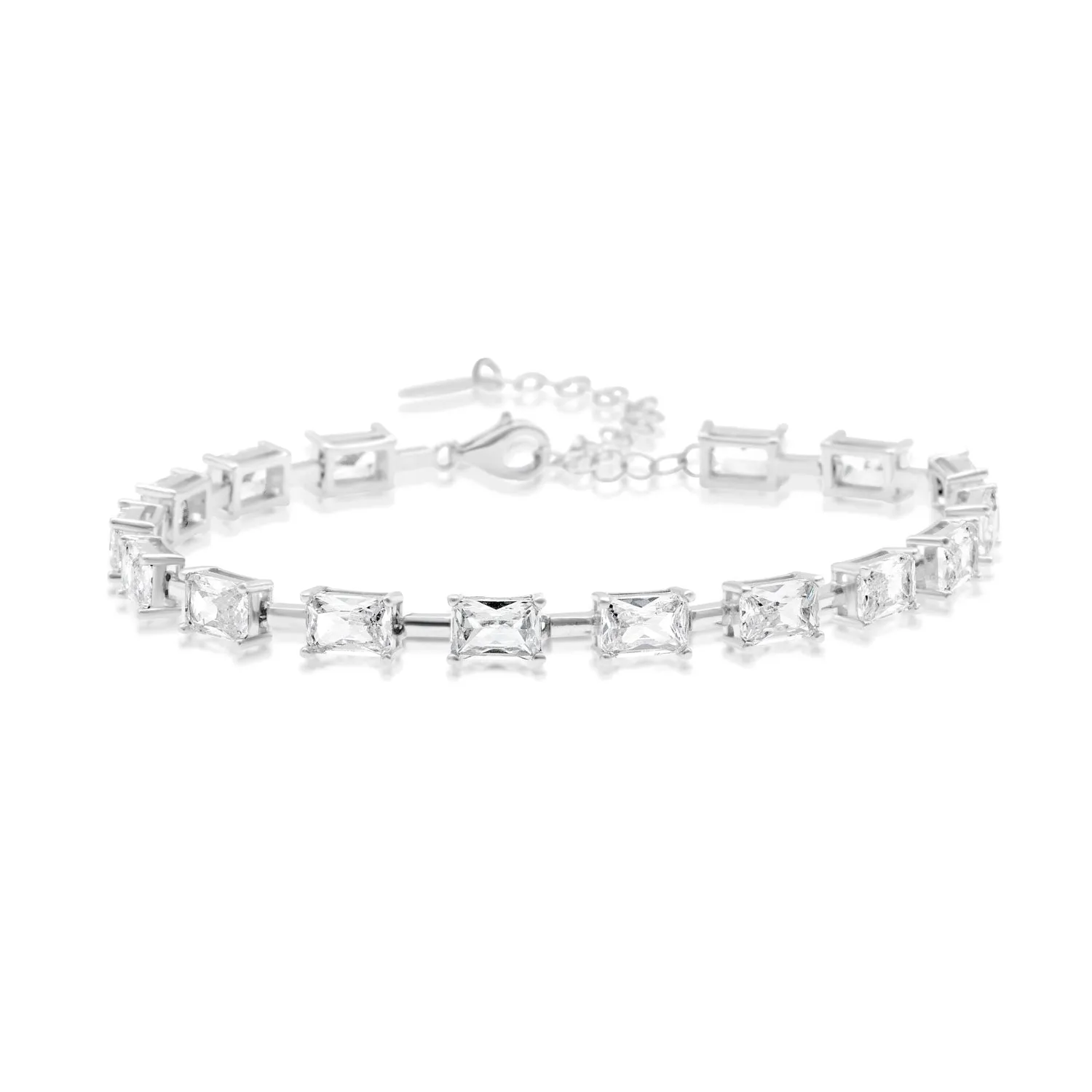 Emerald Shape Bar Tennis Bracelet