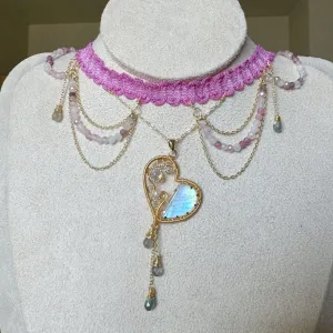 Handmade Moonstone Necklace - Wire Wrapped Jewelry