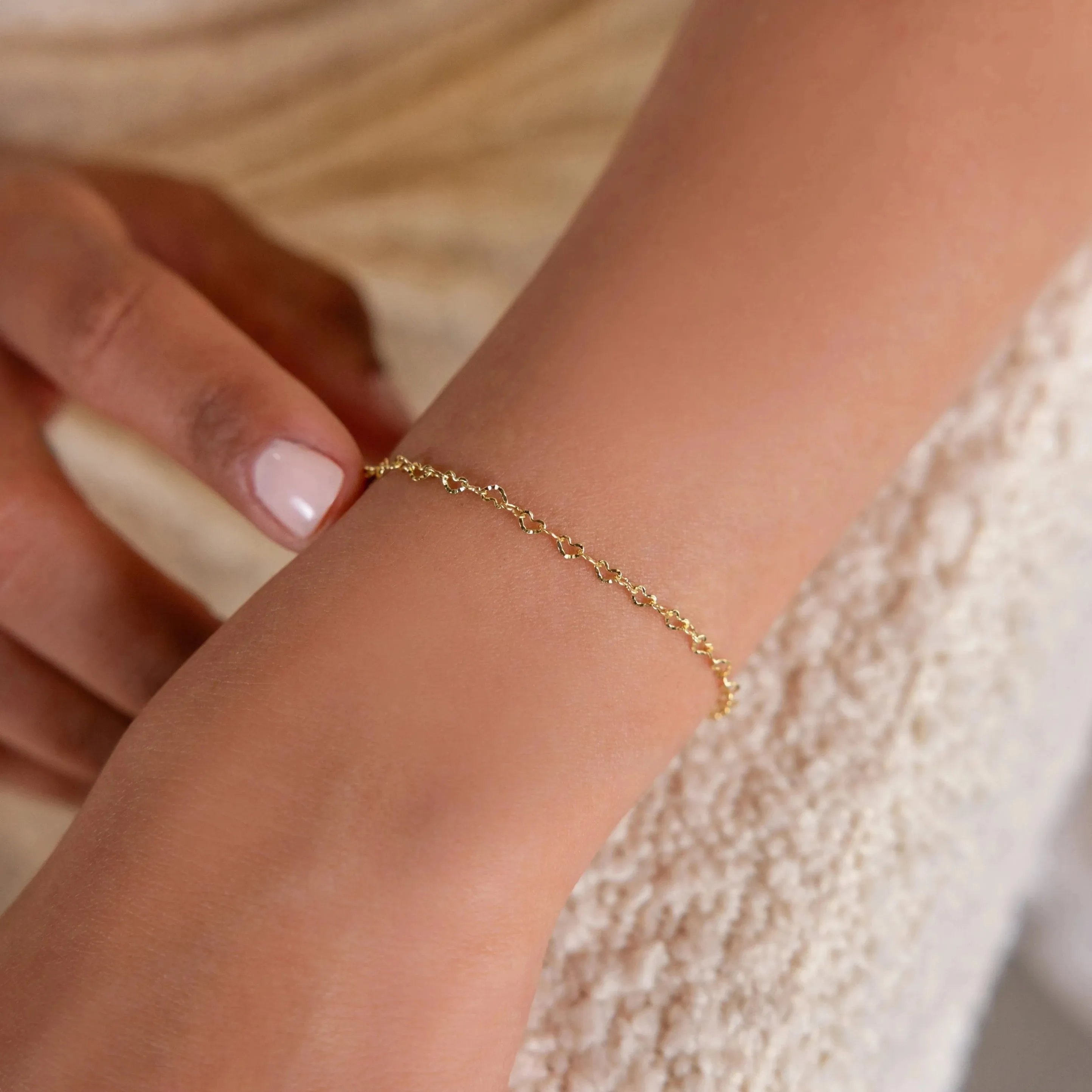 Heart Link Chain Bracelet