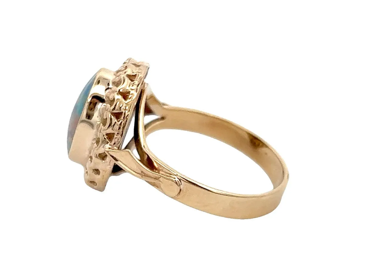 Opal Triplet 9ct Yellow Gold Dress Ring