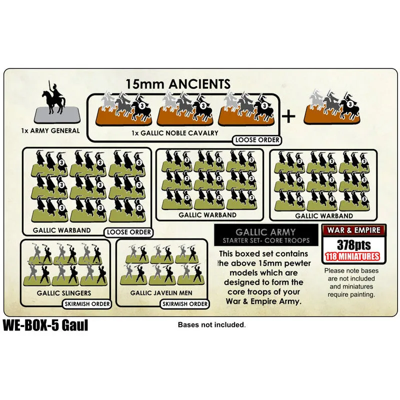 War & Empire Gallic Starter Army 15mm Scale